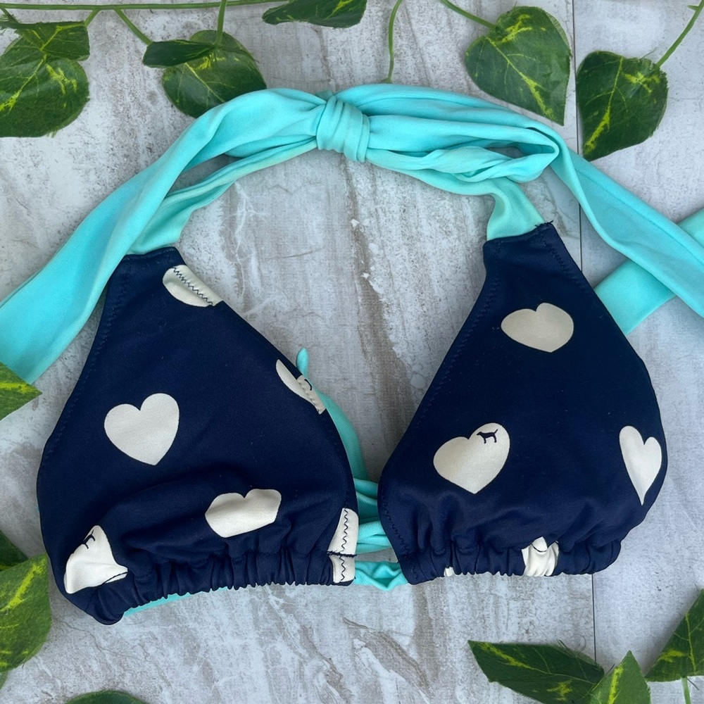 Victoria’s secret PINK Triangle Heart Bikini Swimsuit Top Swimwear Vacation VS